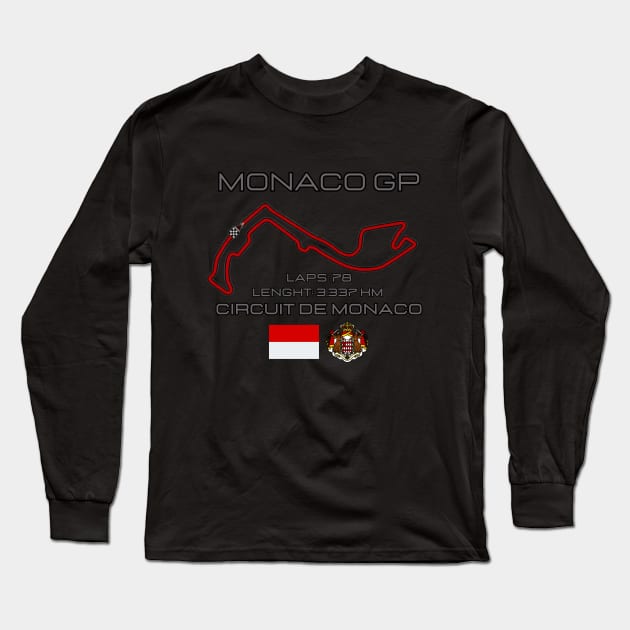 Monaco Grand Prix, Circuit de Monaco, formula 1, F1 Long Sleeve T-Shirt by Pattyld